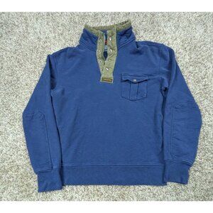 Vintage Polo Ralph Lauren Sweatshirt Sweater Mens Large 1/4 Pullover Snap Button